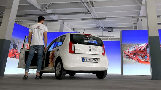 Mobile exhibition stand - transport by car Mobile exhibition stand - transport by car