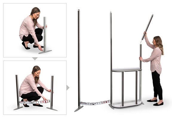 Mobile exhibition stand - ISOframe Wave - assembly 1