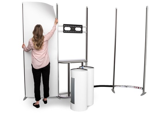 Mobile exhibition stand - ISOframe Wave - assembly 2
