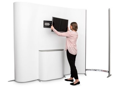 Mobile exhibition stand - ISOframe Wave - assembly 3 Mobile exhibition stand - ISOframe Wave - assembly 3