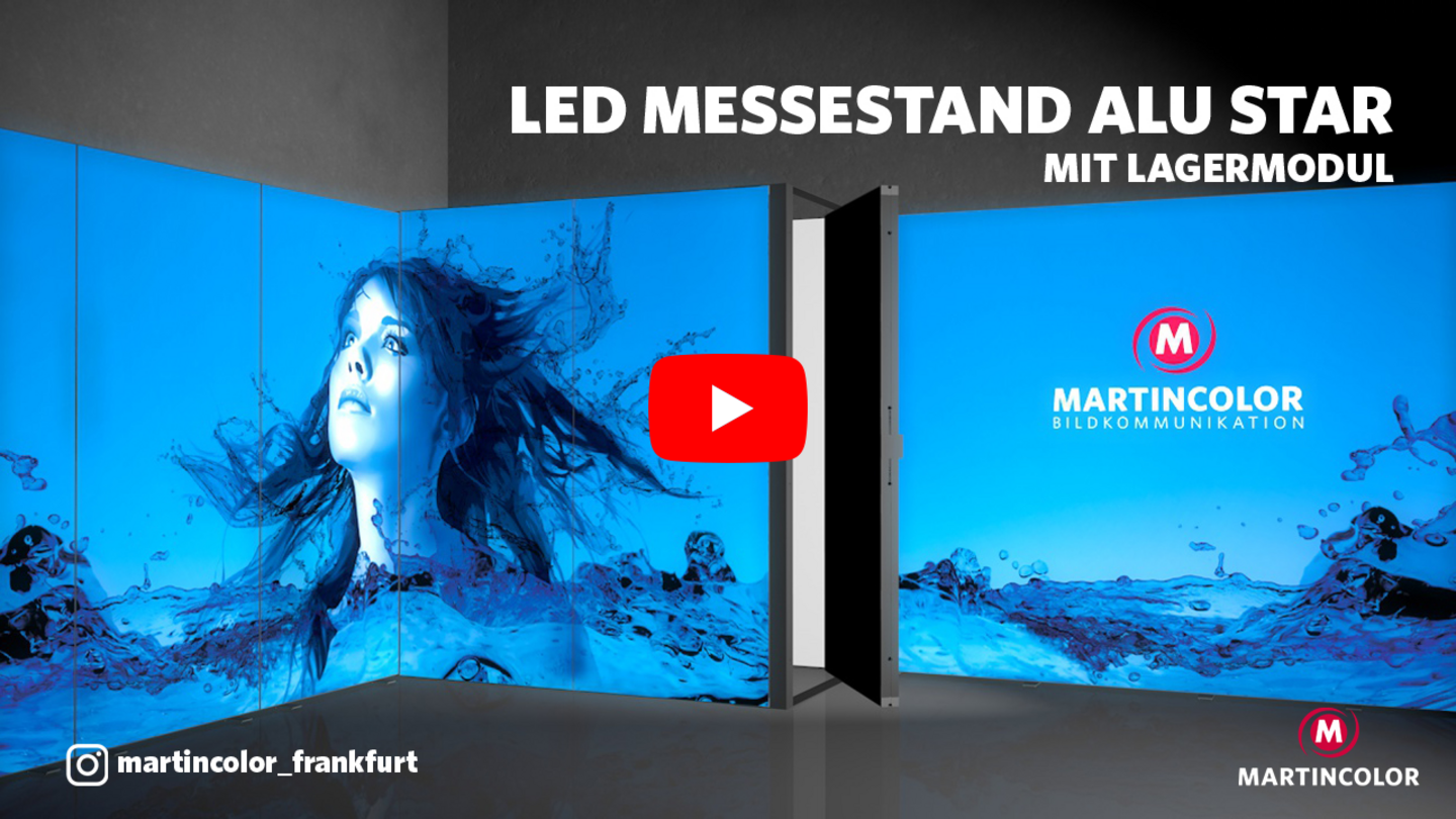 LED Messestand mit Lagermodul