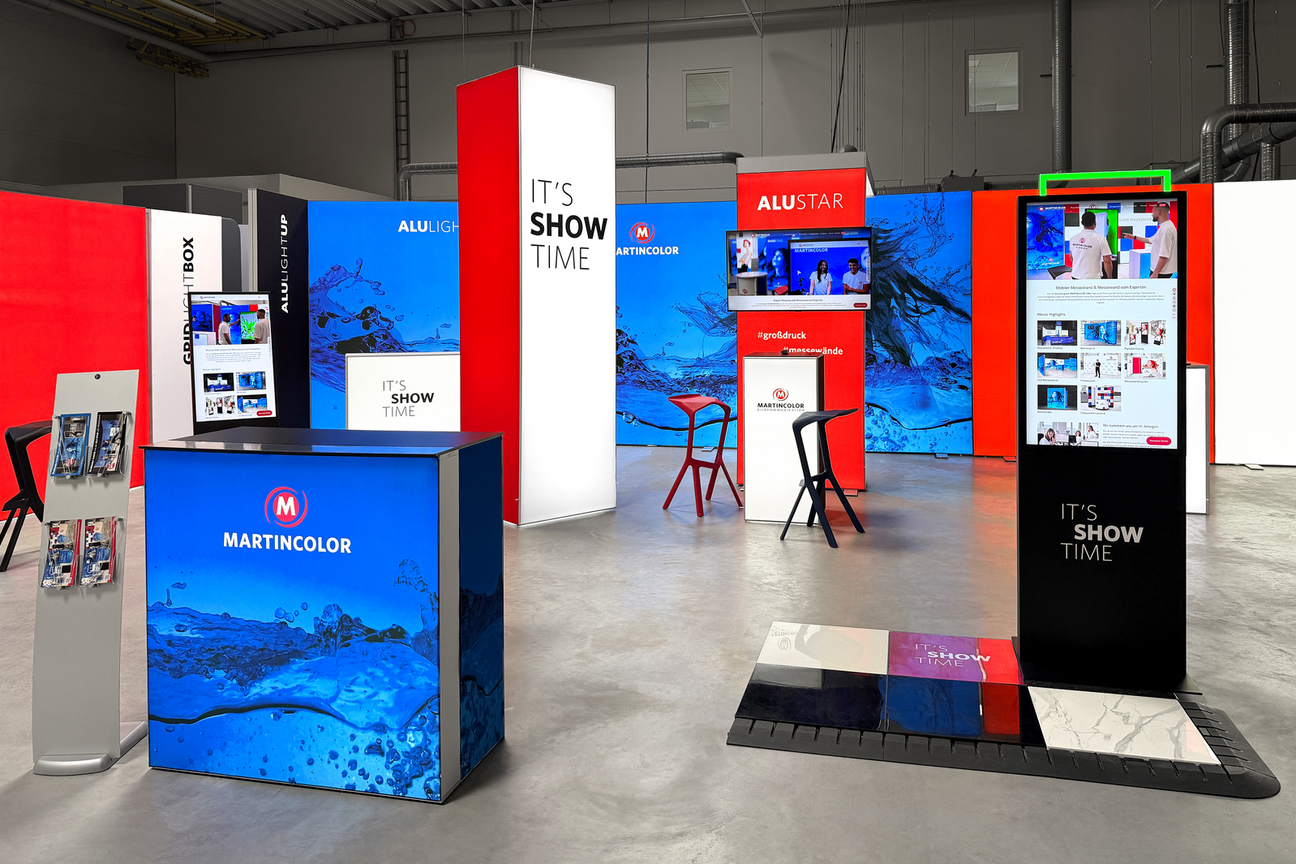 Showroom für Messestände, digitale Displays und mehr Showroom für Messestände, digitale Displays und mehr